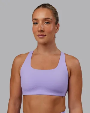 Aspire Sports Bra - Violet Ray Flatlock stitching Half-sleeved