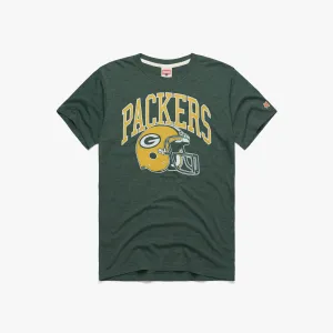 Sporty Stretch Fit Multi Panel Structure Green Bay Packers Helmet