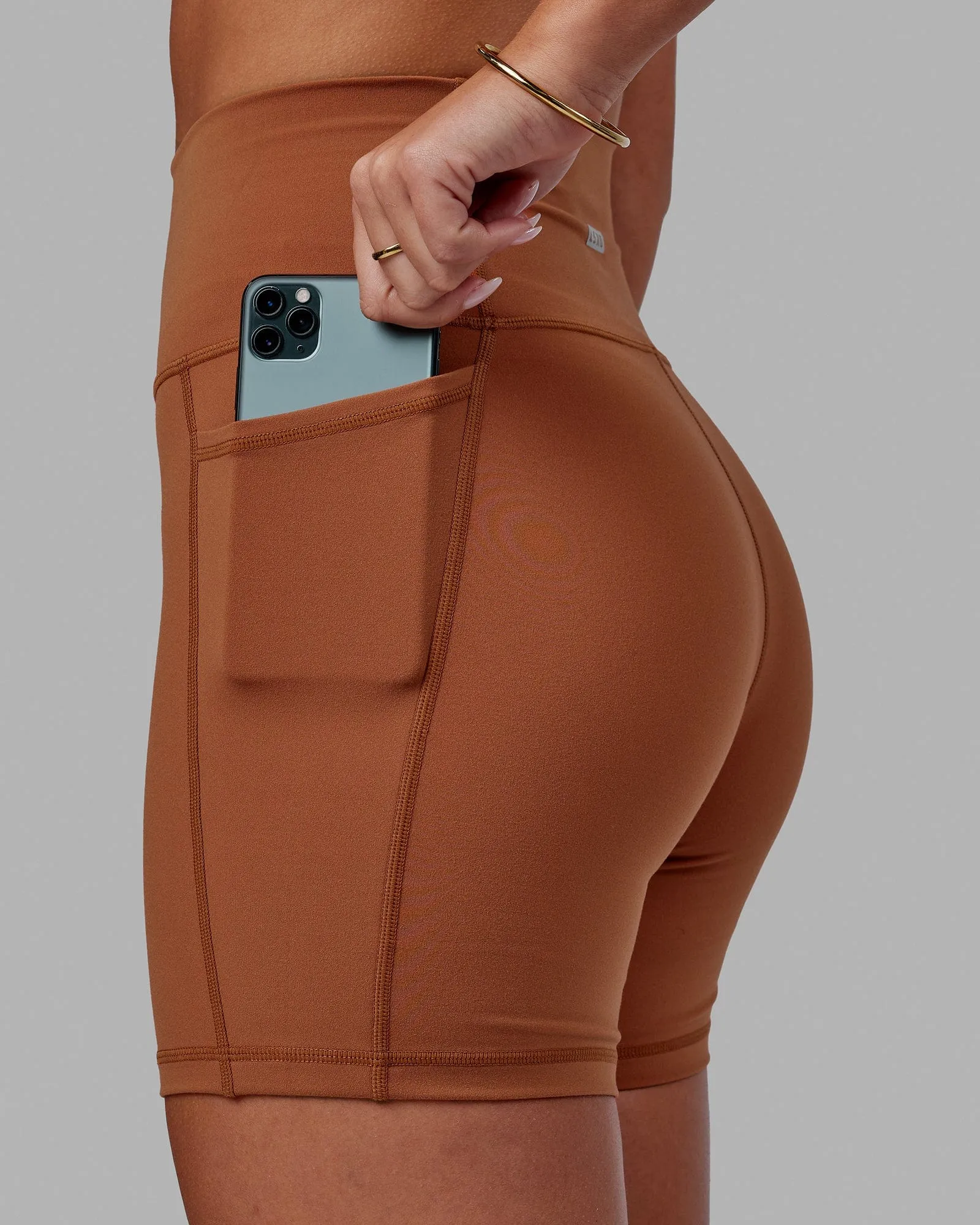 Fusion Ultra High-Rise 6" Short Pockets - Hazel No Slip Gripper Free Fit
