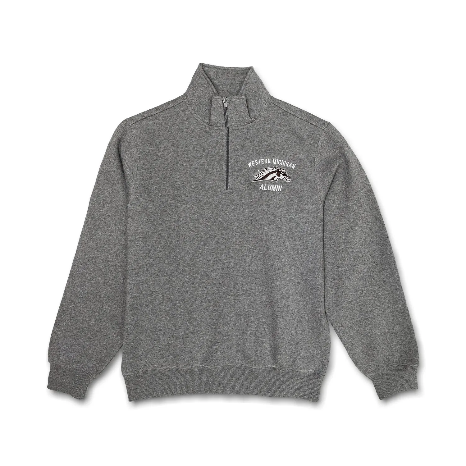 Short Sleeve Minimal Staple Western Michigan Alumni 1/4 Zip Pullover Sweatshirt