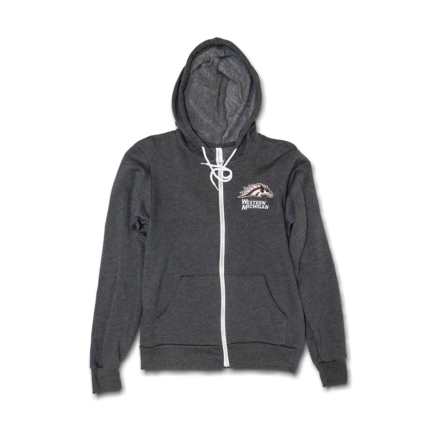 Western Michigan Zip-Up Sponge Fleece Hoodie Holiday Wear Warm Outfit