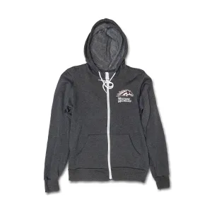 Classic Fit Printed Detail Western Michigan Zip-Up Sponge Fleece Hoodie