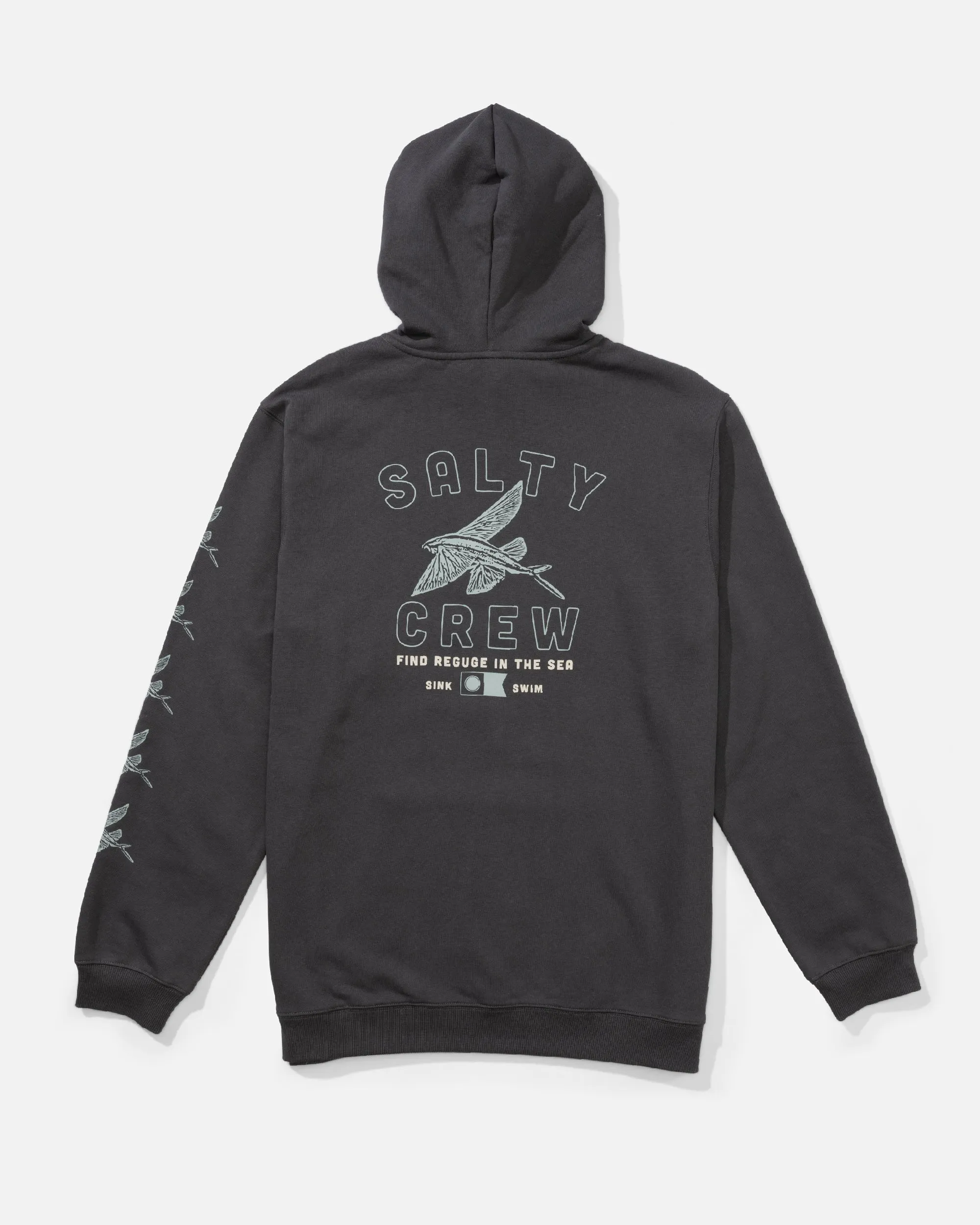 Matte Finish Super Fly Fleece Hoodie - Charcoal