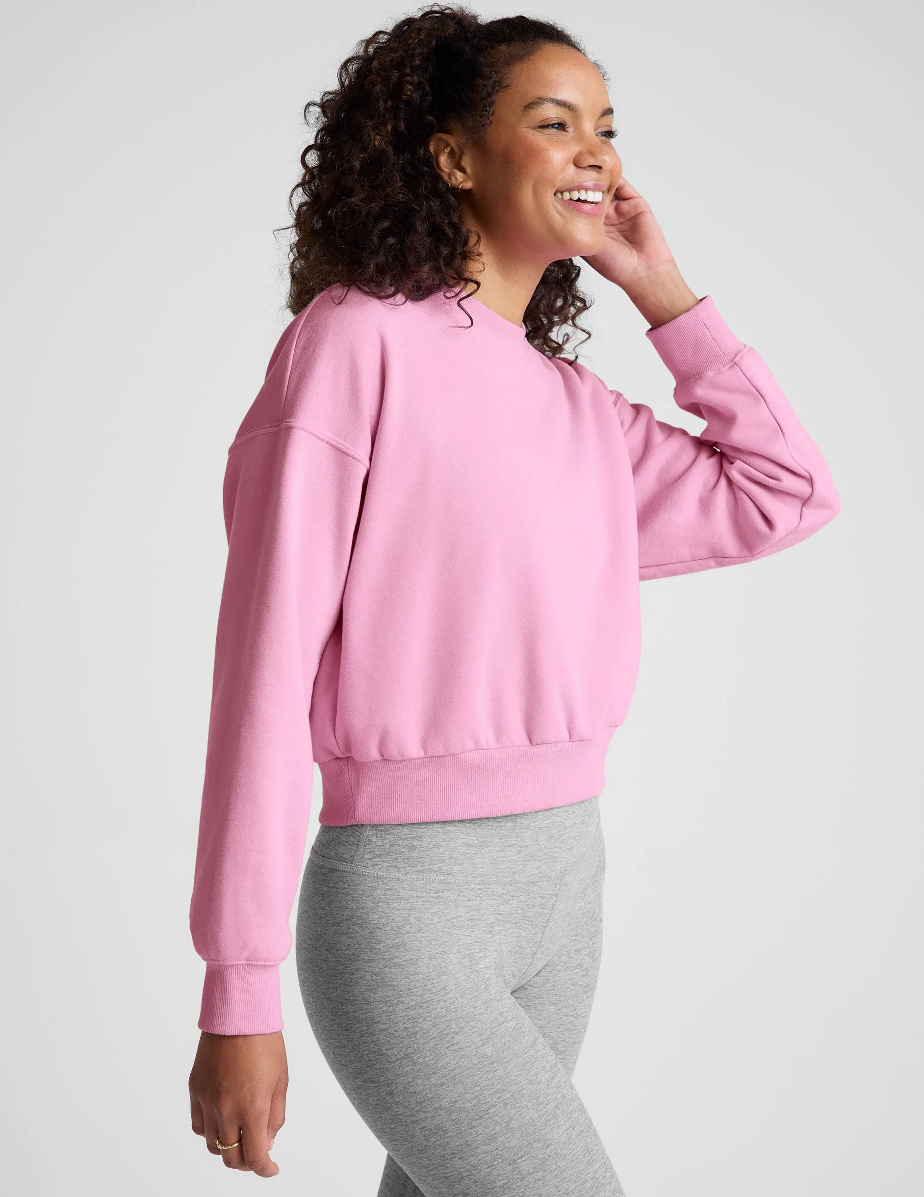 LuxeFleece Crewneck Sweatshirt chain accents