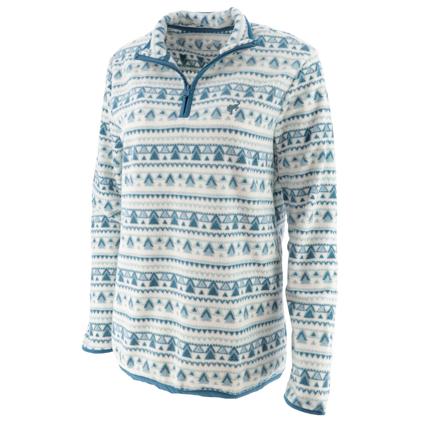 Ford Bronco Womens Aztec Print Fleece Pullover Quarter Zip Cozy Gear