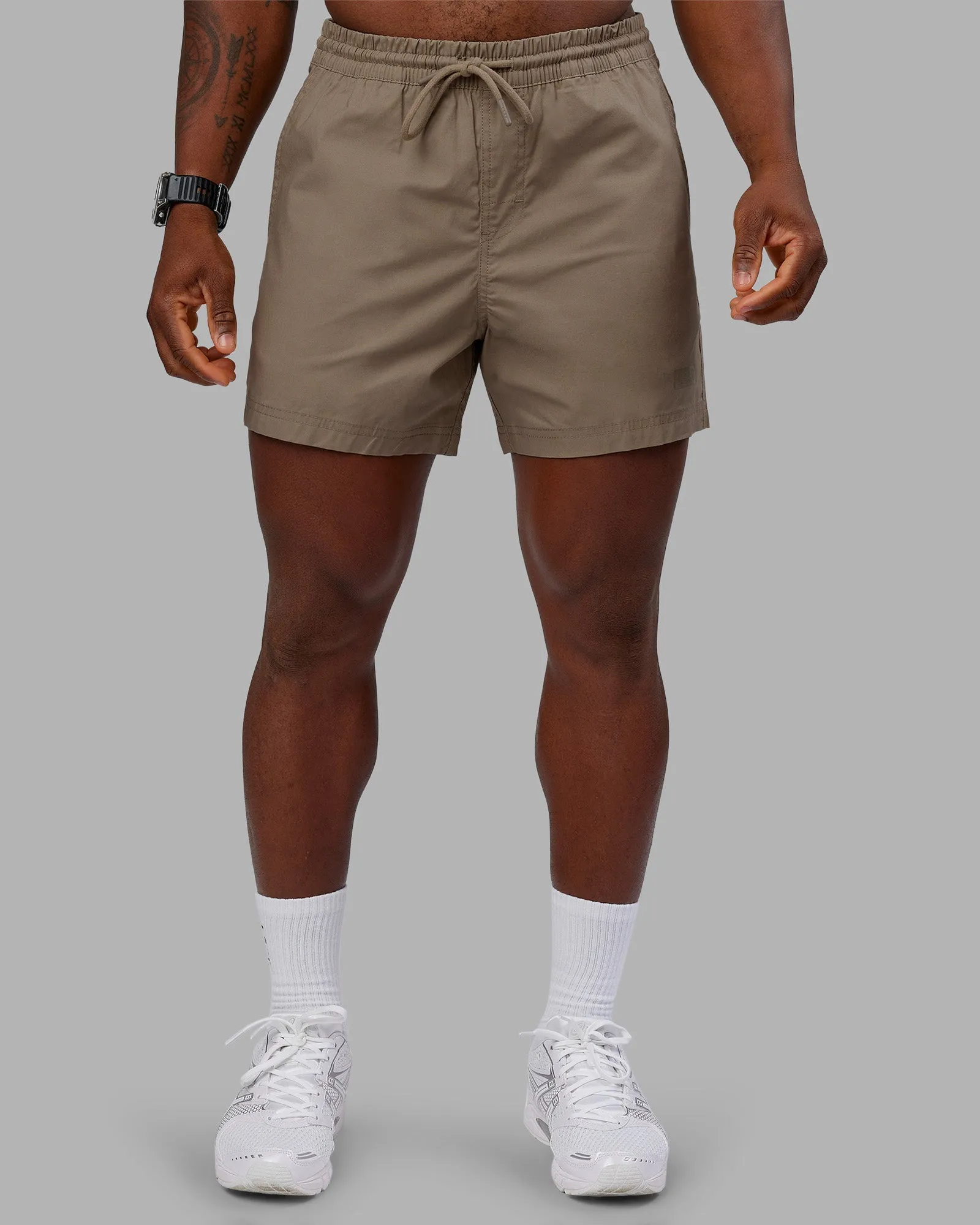 Mid Rise Modern Design Daily 5" Short - Greige