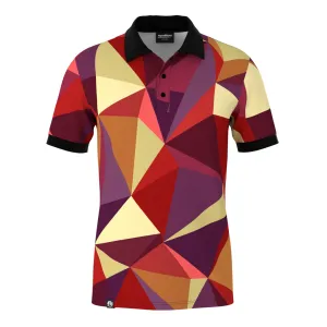 Sporty Look Light Fit Sunrise Cubes Polo Shirt