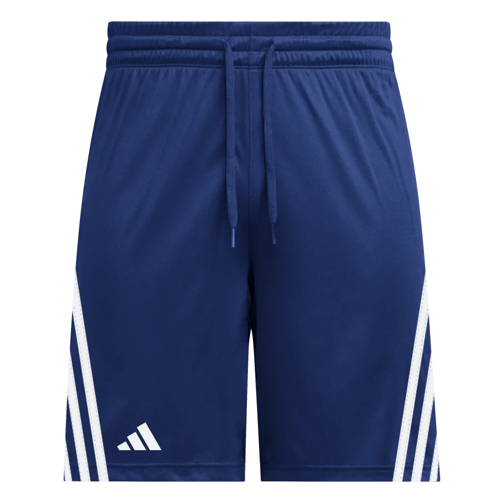 adidas Men's Three Stripe Short - 7" Inseam snap closure