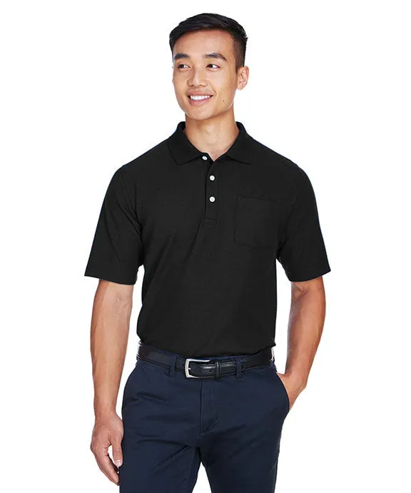 DG150P - Devon & Jones Mens DRYTEC20? Performance Pocket Polo Shirt Comfortable Collar