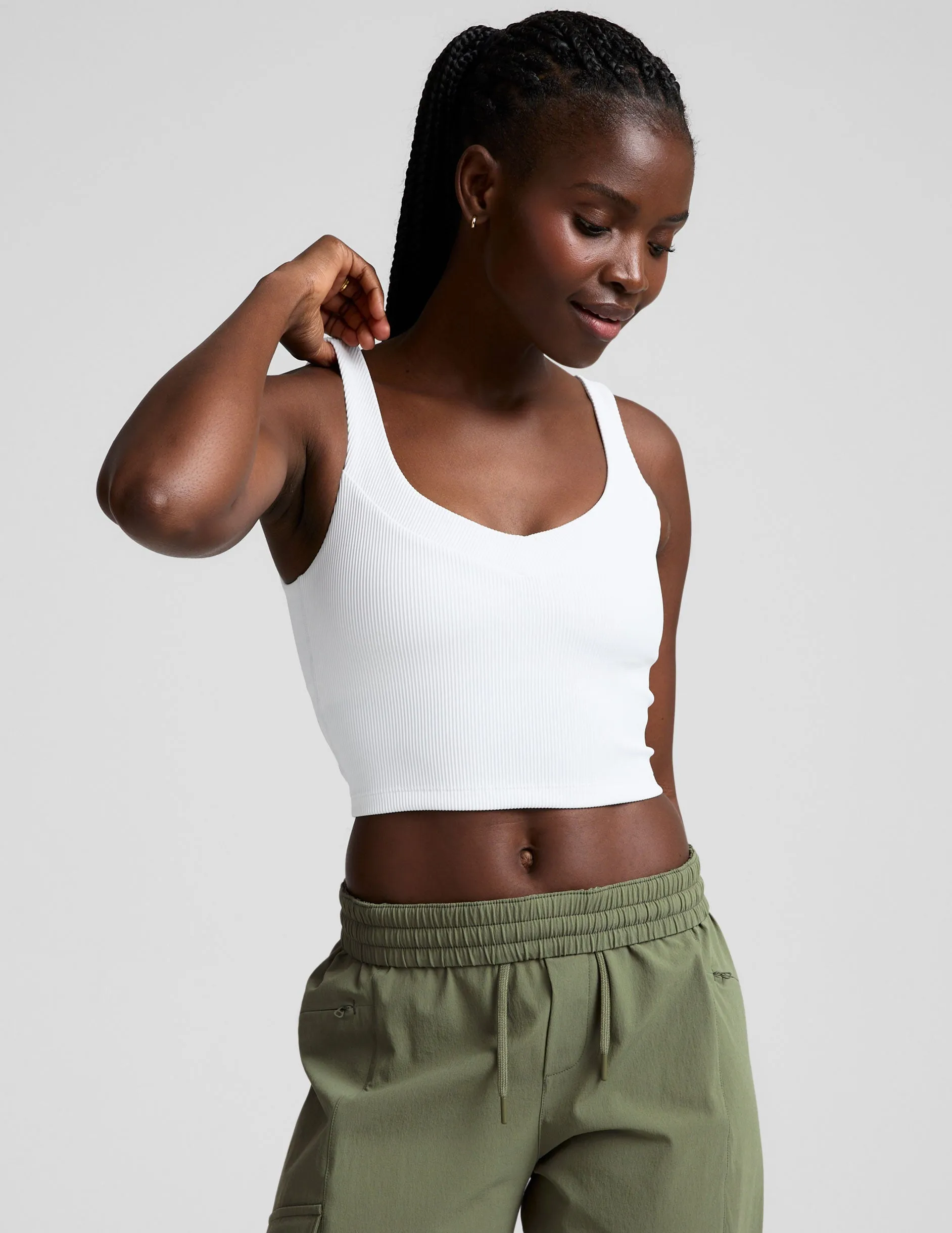Impulse Ribbed Cropped Tank Machine - learning - enabled