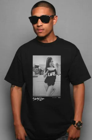 Ashley Vee x Adapt :: Good Morning (Men's Black Tee) Garment Dyed Ribbed Collar Trim