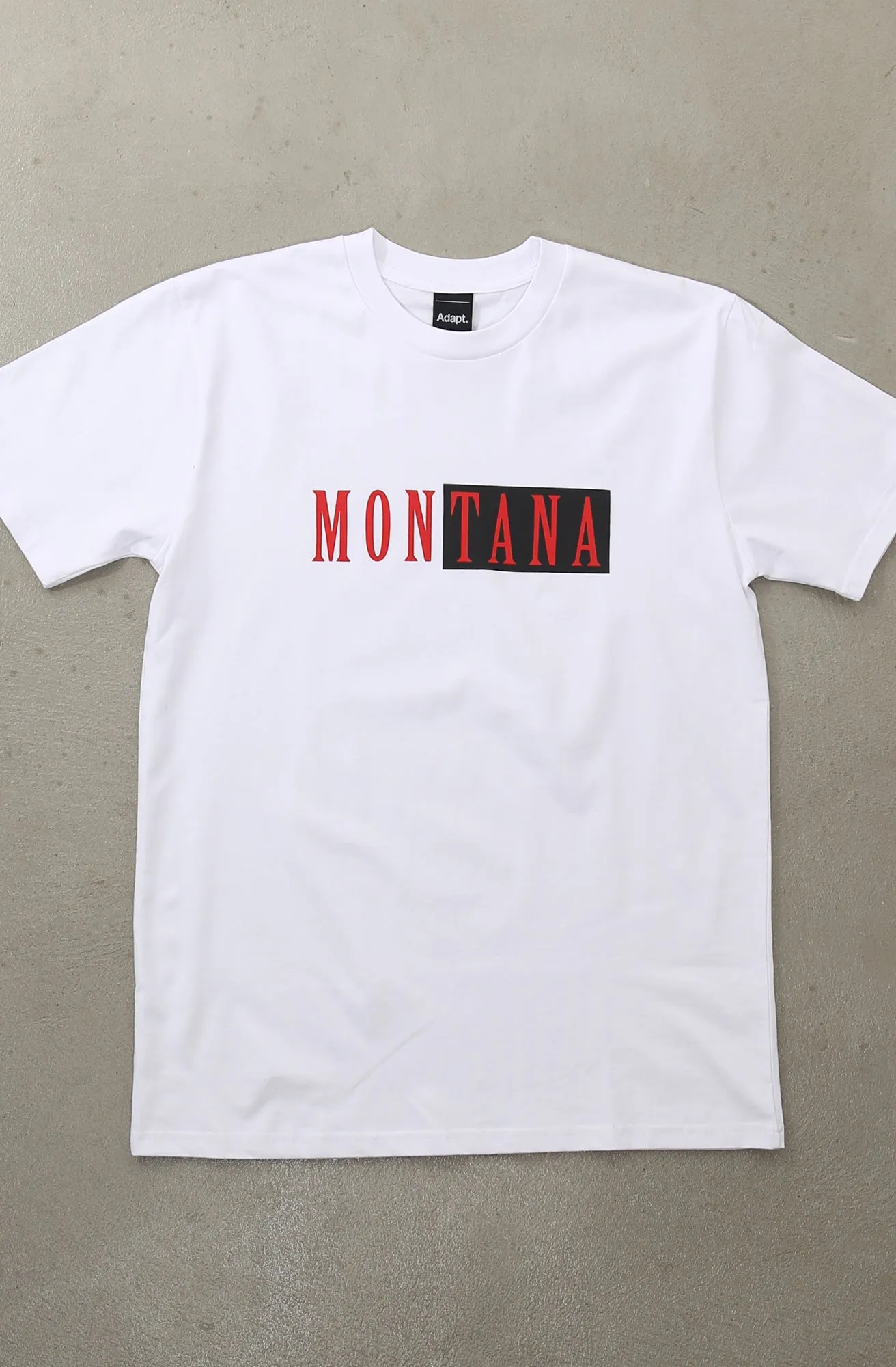 Montana (Men's White Tee) Garment Dyed Technique