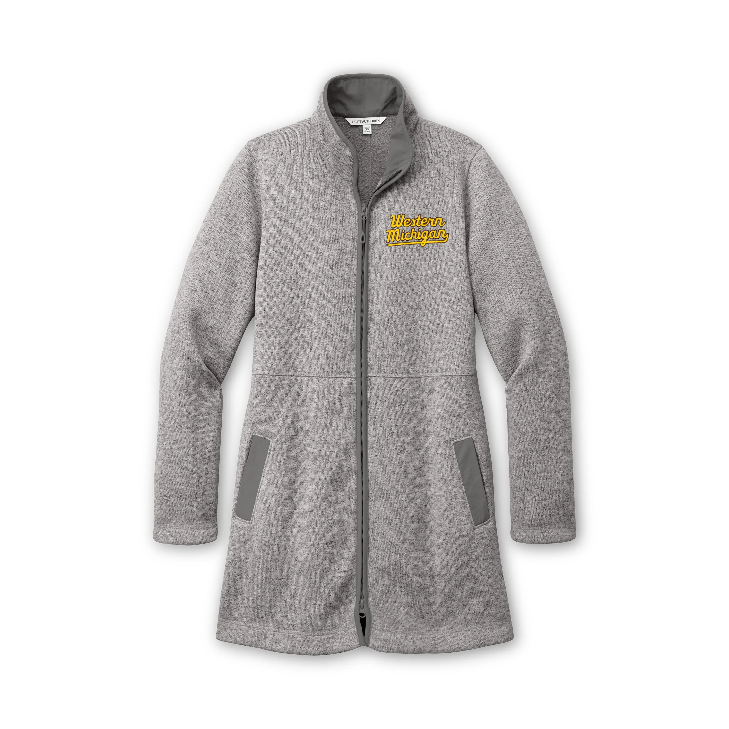 rainy day wear Snug Wear Western Michigan Women's Fleece Long Sweater Jacket
