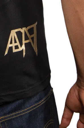 Gold Blooded (Men's Black/White/Gold Tee) Effortless Layer Fit for Any Season