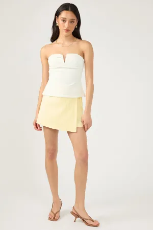Cotton Rich Airy Comfort Perfect Stranger Menorca Tie up Skort Lemon
