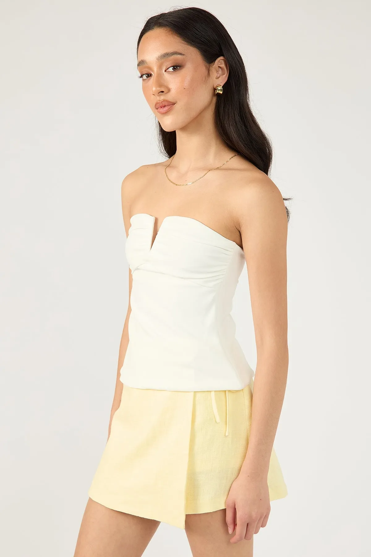 Perfect Stranger Menorca Tie up Skort Lemon A Line Silhouette Patchwork Design