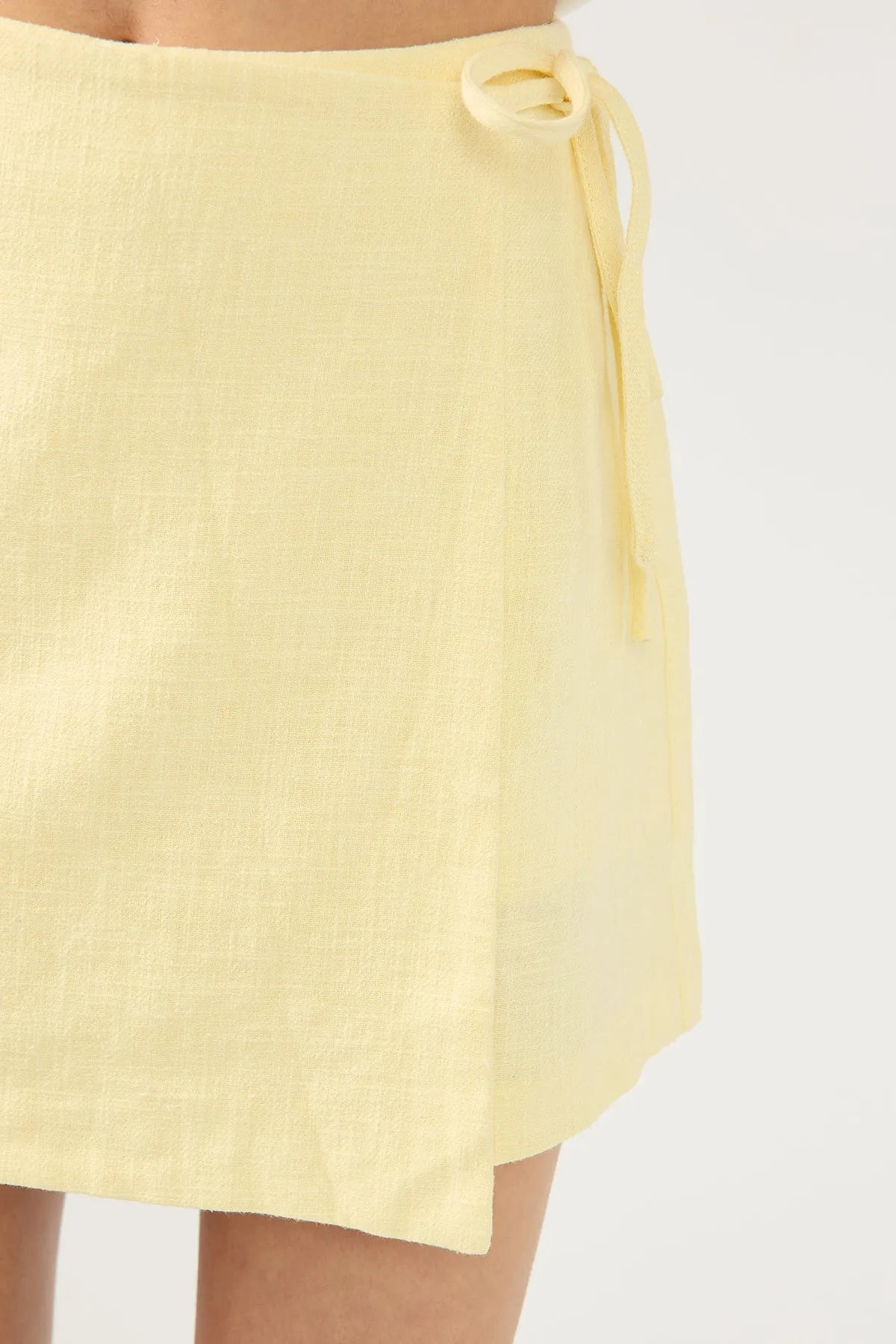 Crafted Detail Perfect Stranger Menorca Tie up Skort Lemon