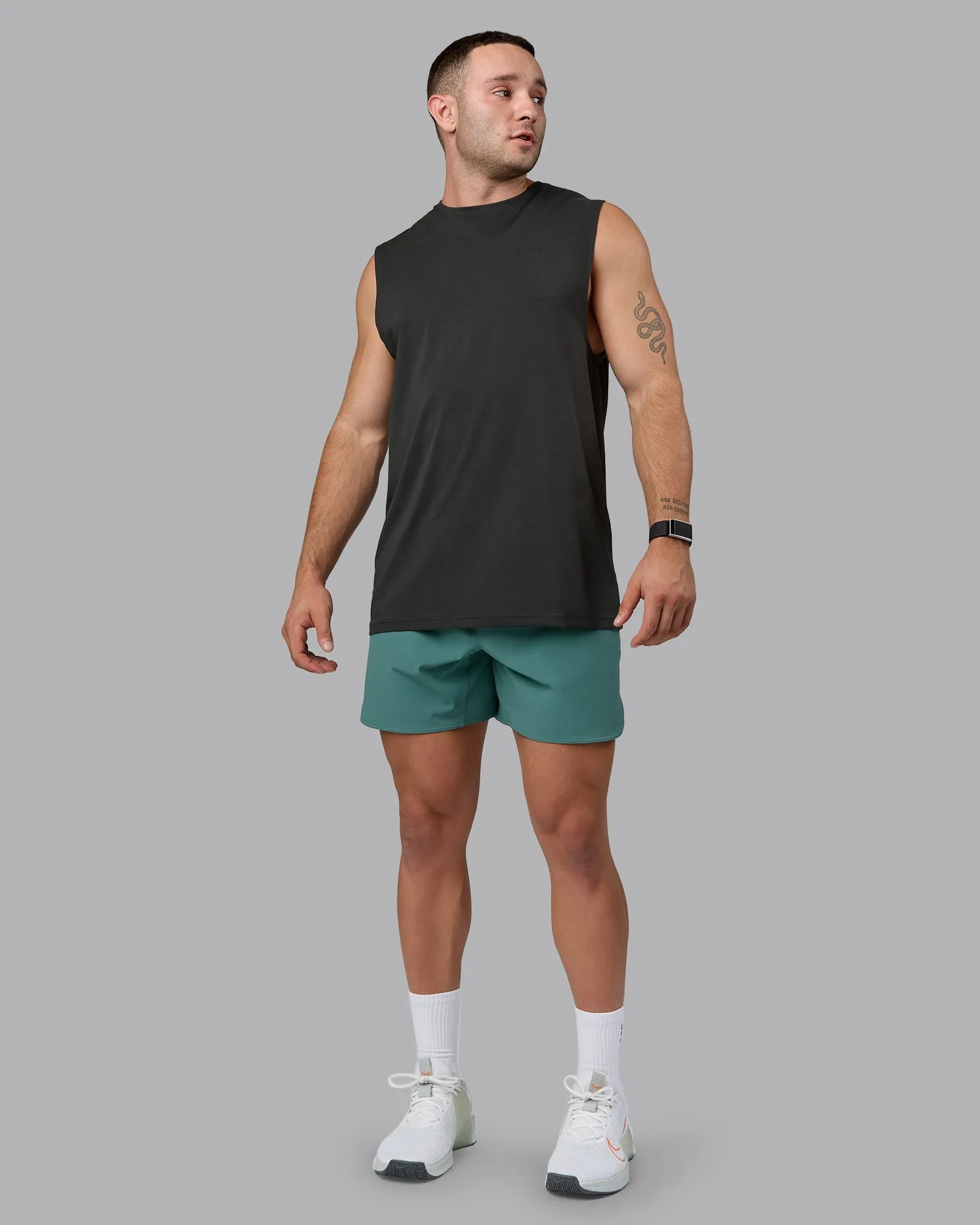 Playful Prints Comfy Active Wear Lift Lined 6" Short - Sagebrush