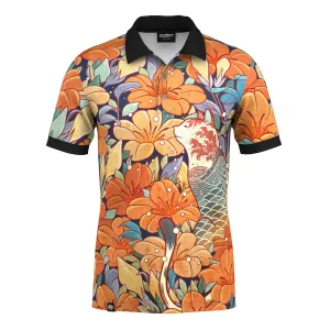 Neko Flowers Polo Shirt Durable Cotton Active Fit