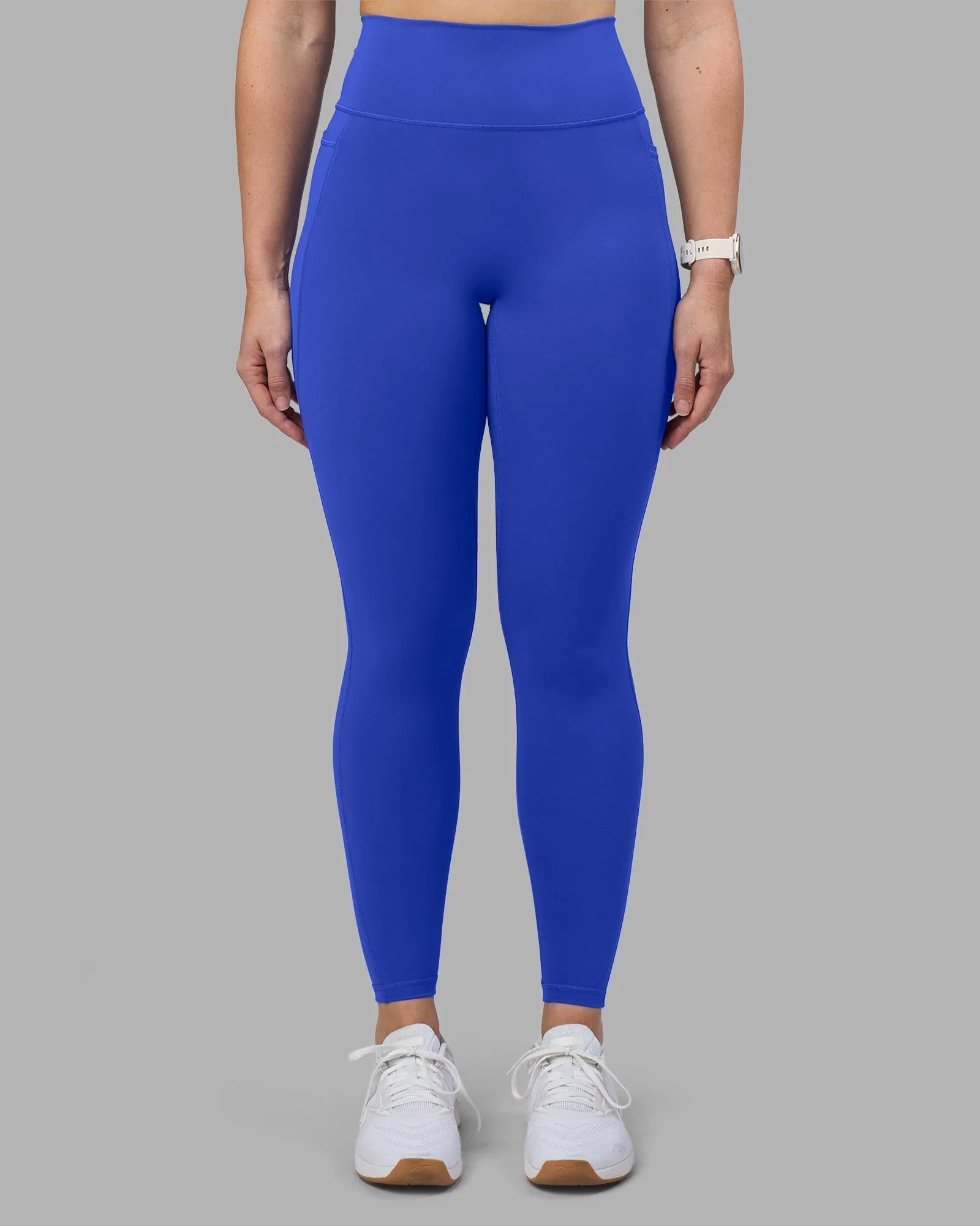Hiking Trail Loose Fit Fusion Ultra High-Rise Full Length Legging Pockets - Power Cobalt