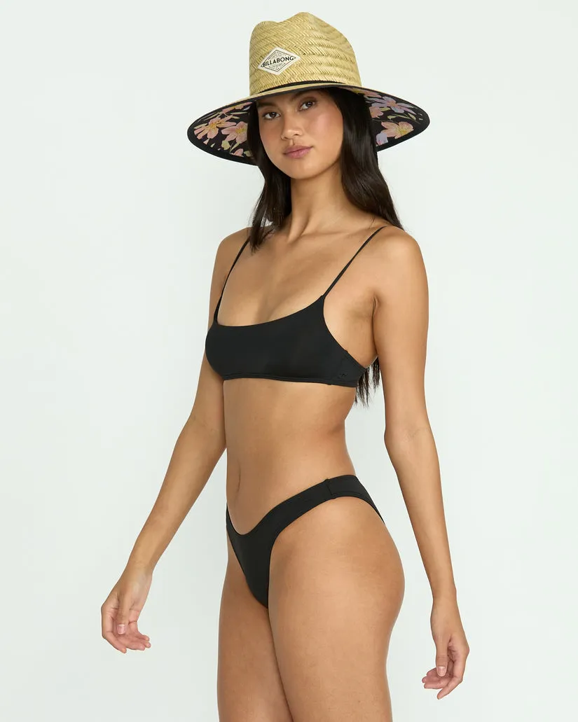 Relaxing Day Billabong Sol Searcher Jaclyn Crop Top-Black Pebble