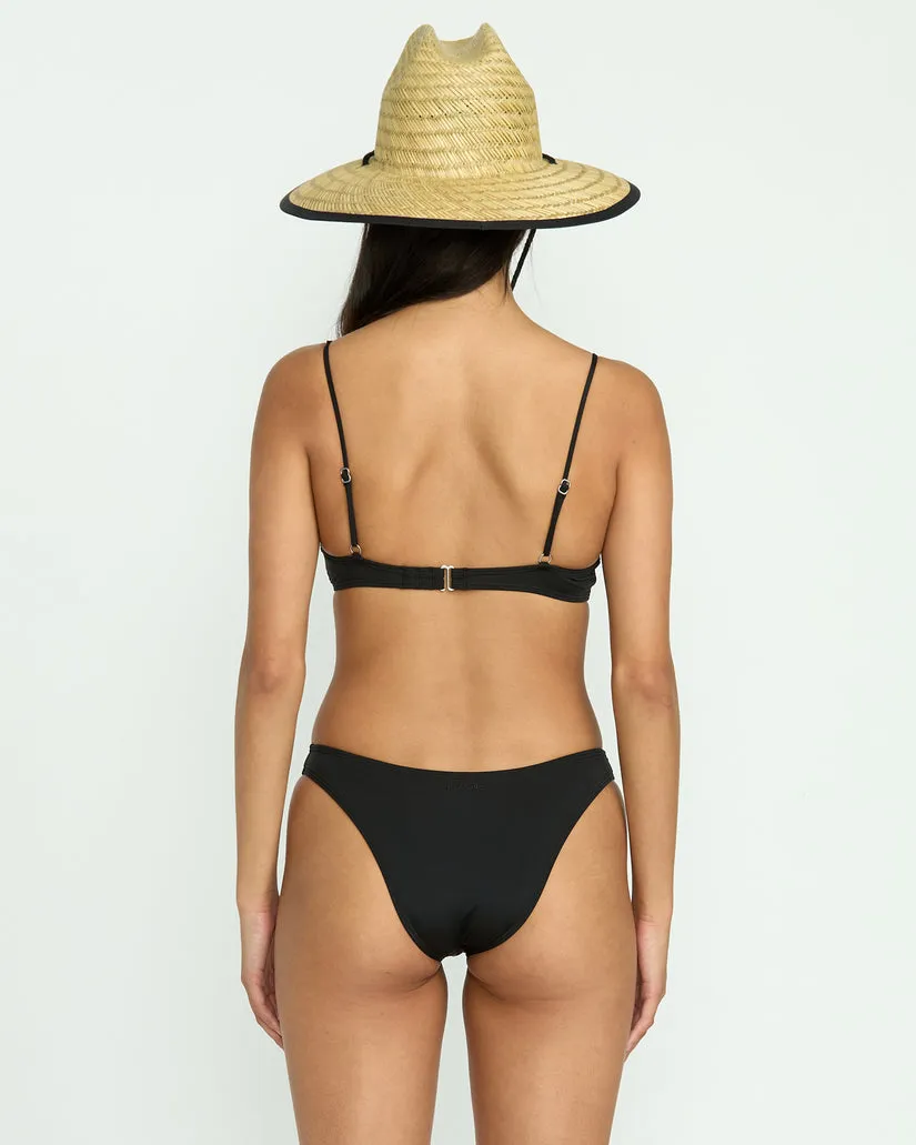 laid-back style Trendy Prints Billabong Sol Searcher Jaclyn Crop Top-Black Pebble