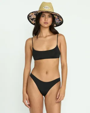 Water Sport Style Billabong Sol Searcher Jaclyn Crop Top-Black Pebble