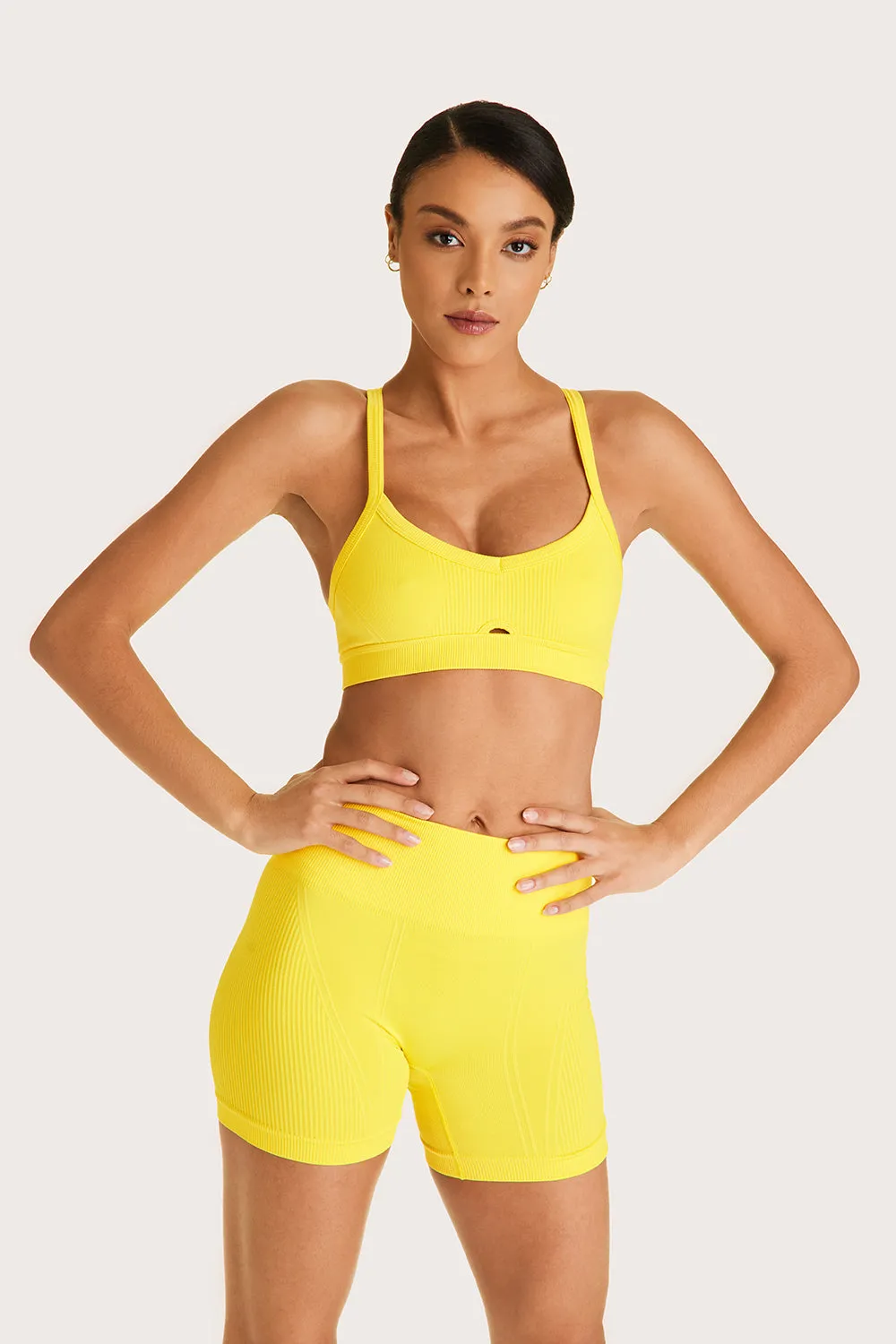 geometric Soft Lace Barre Cami Bra