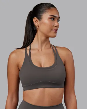 Empower Sports Bra - Dark Storm Sleeveless seams Elastic cuffs