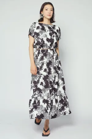 Fashion Tones Jolin 2 in 1 Skirt Set in Floral Noir