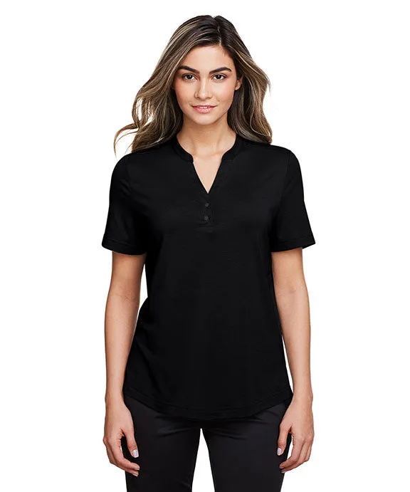SnagResistant Weave NE100W - North End Ladies JAQ Snap-Up Stretch Performance Polo Shirt