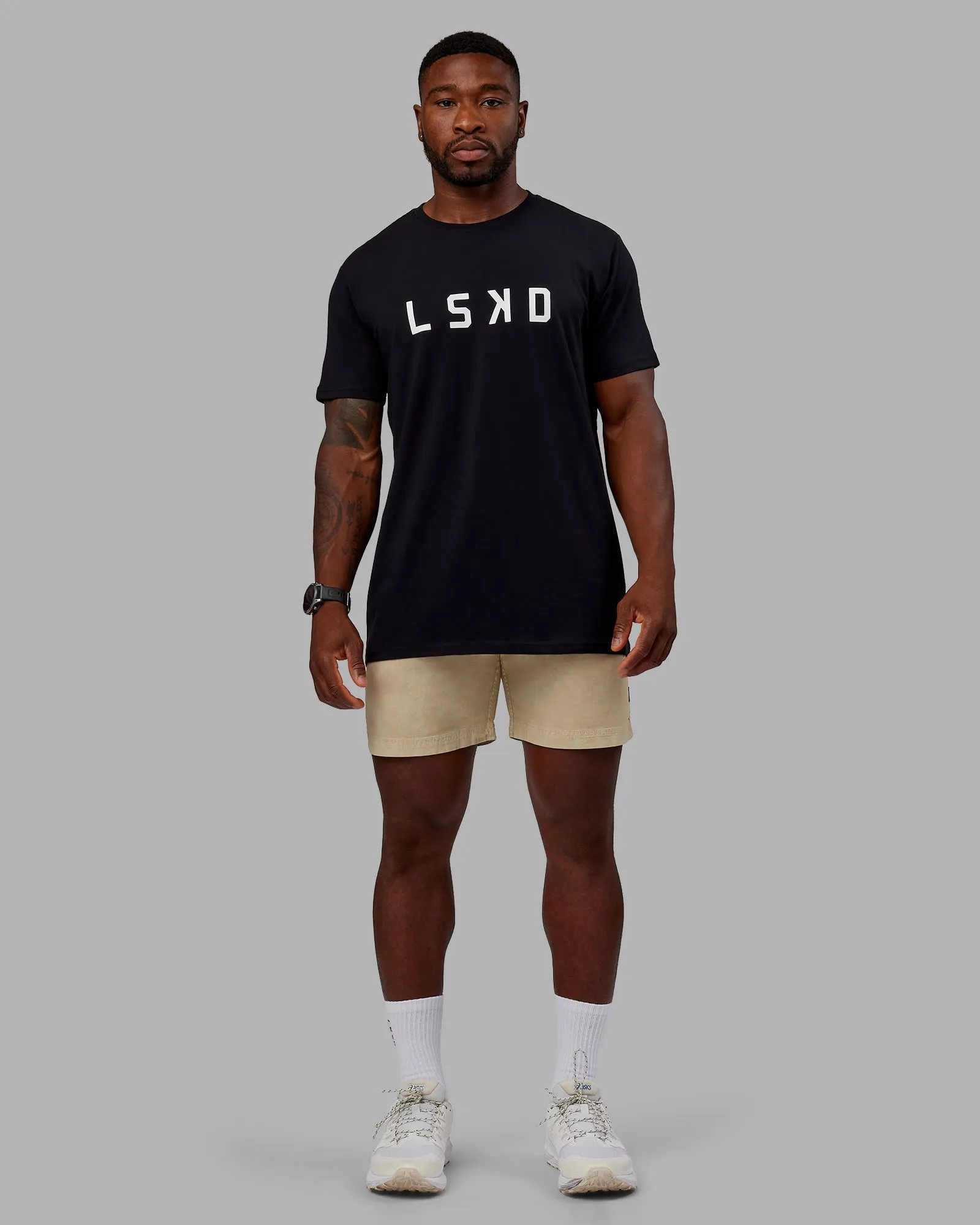 Washed Daily 7" Short - Pale Khaki Static Free Finish Stay Fresh