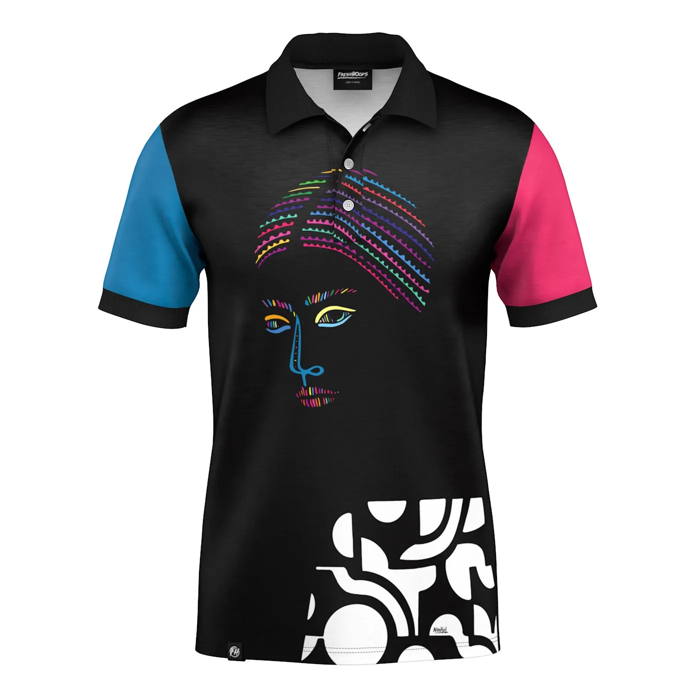 Portraits Polo Shirt SoftCheckered Weave Trendy Casual