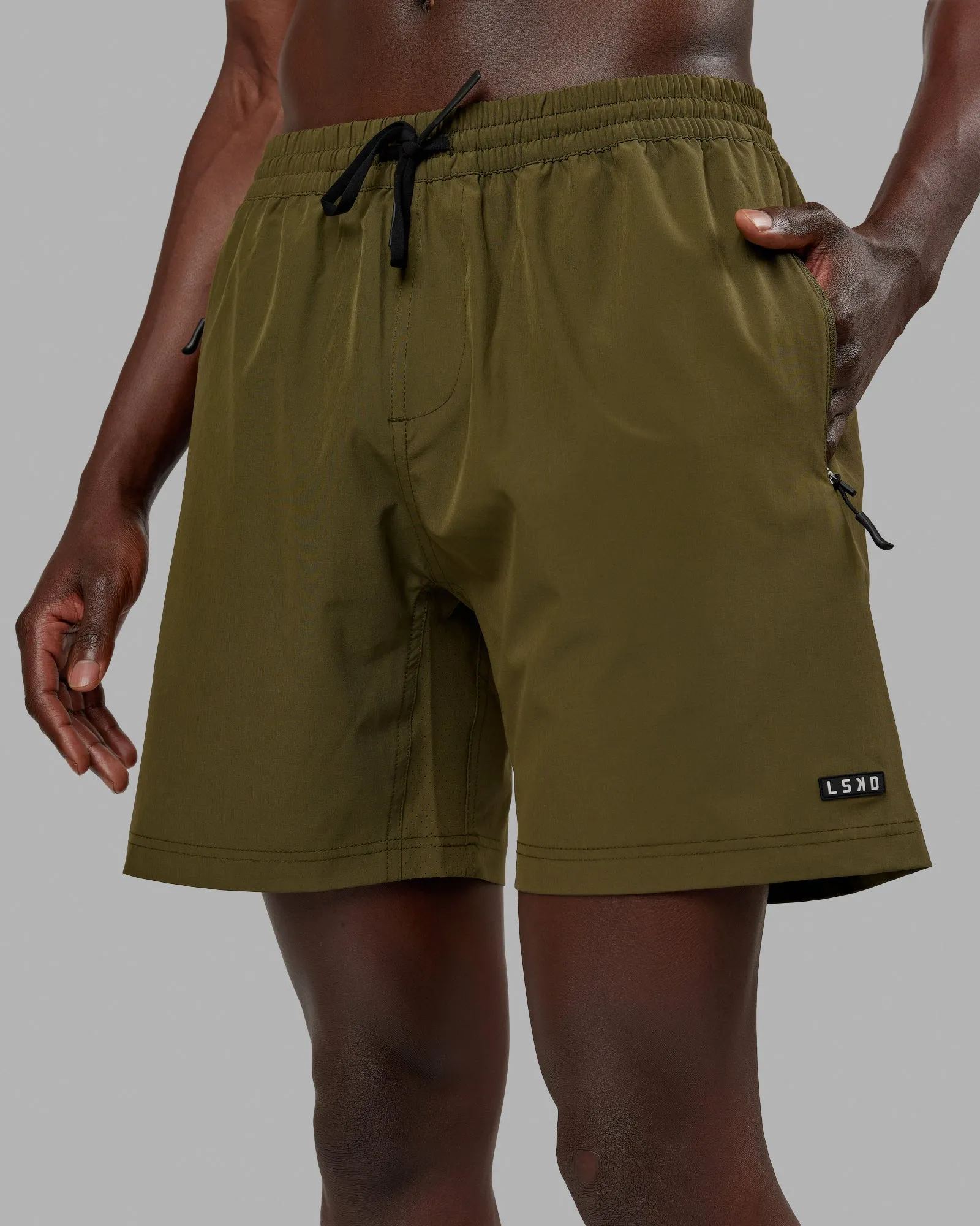 Rep 7" Performance Short - Olive Double Stitched Seams