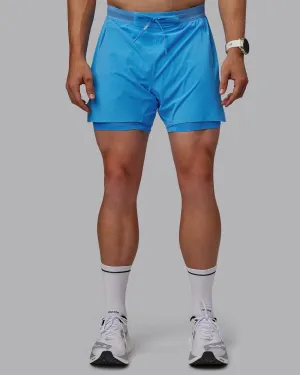 UltraAir 5" Lined Performance Short - Azure Blue Moisture Wicking Technology