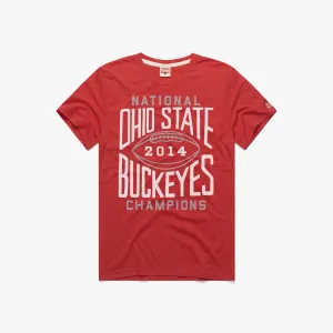 DoubleStitchedHem Ohio State Buckeyes National Champions 2014 T-Shirt