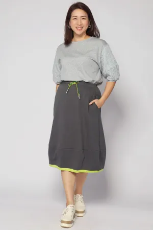 Fresh Mood Style Moment Piper Trimming Skirt in Grey