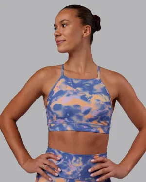 High Impact Support layering Lift High Neck Sports Bra - Apricot Mist