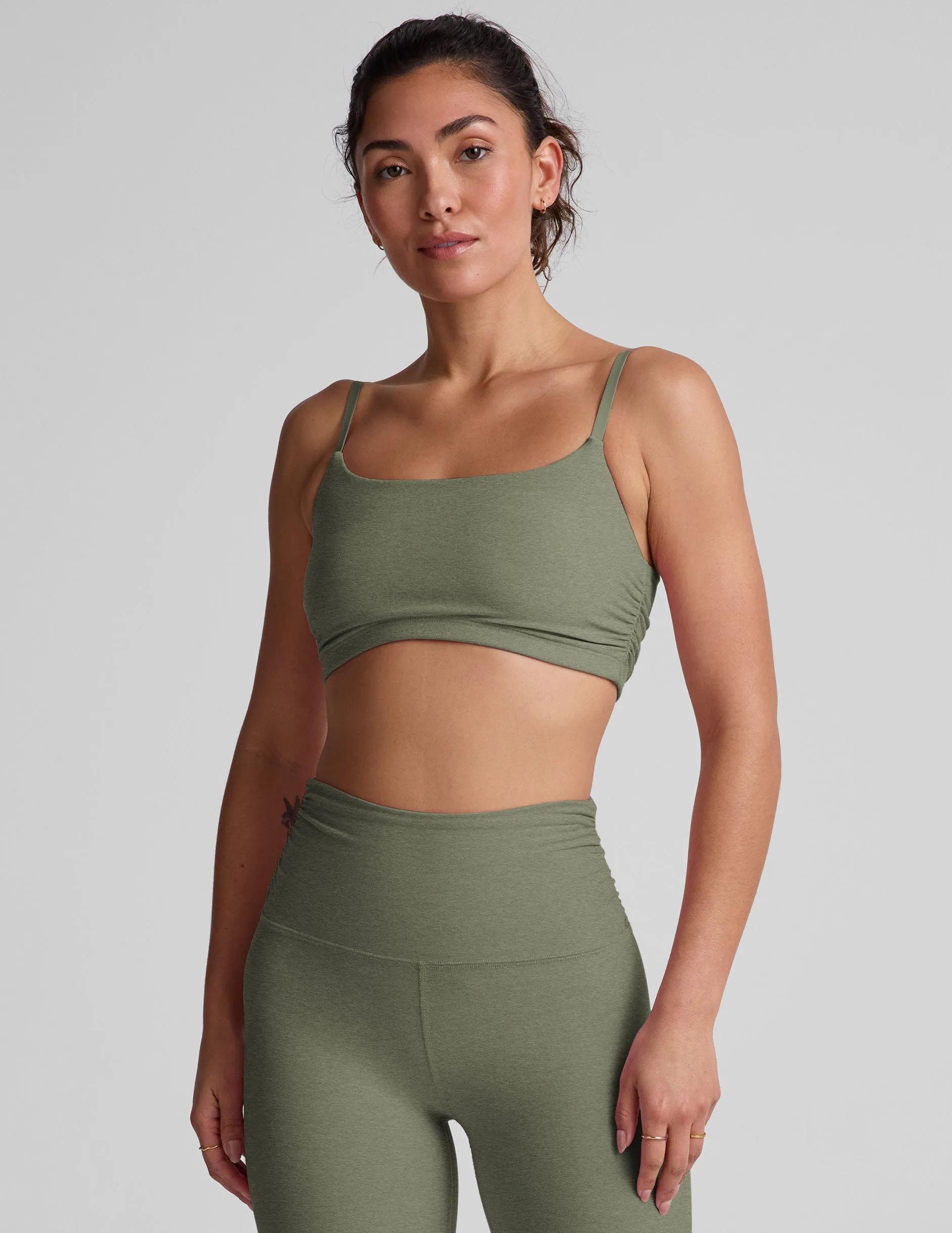 Spacedye Raise The Barre Shirred Bra Striped activewear
