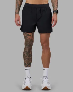 Hybrid 5" Short - Black-Reflective City Mood