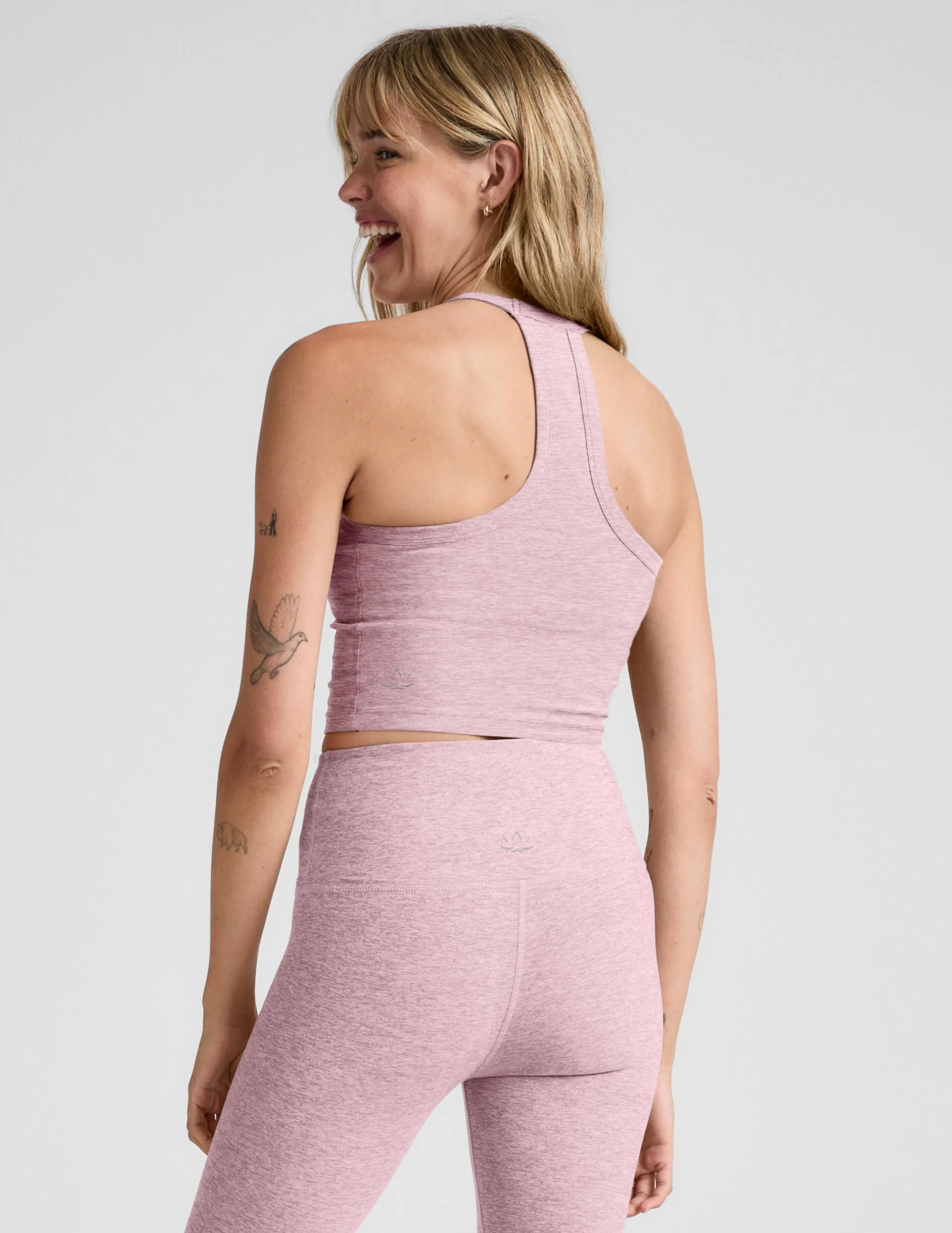 Spacedye On The Up Cropped Tank Adjustable Hem Tension land based