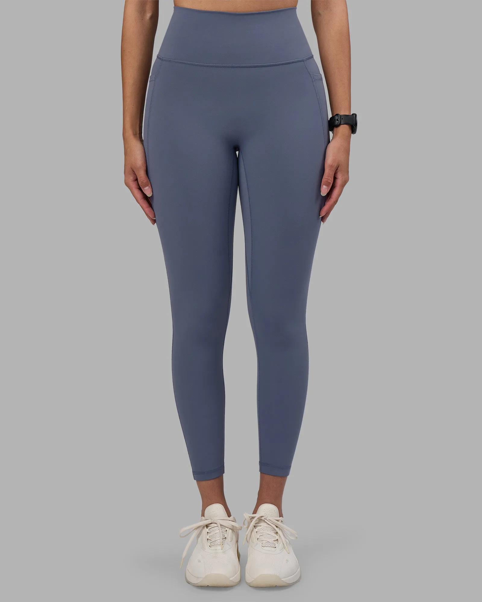 All Ages Double Layer Lounge Comfort Fusion Ultra High-Rise 7/8 Legging Pockets - Night Shadow