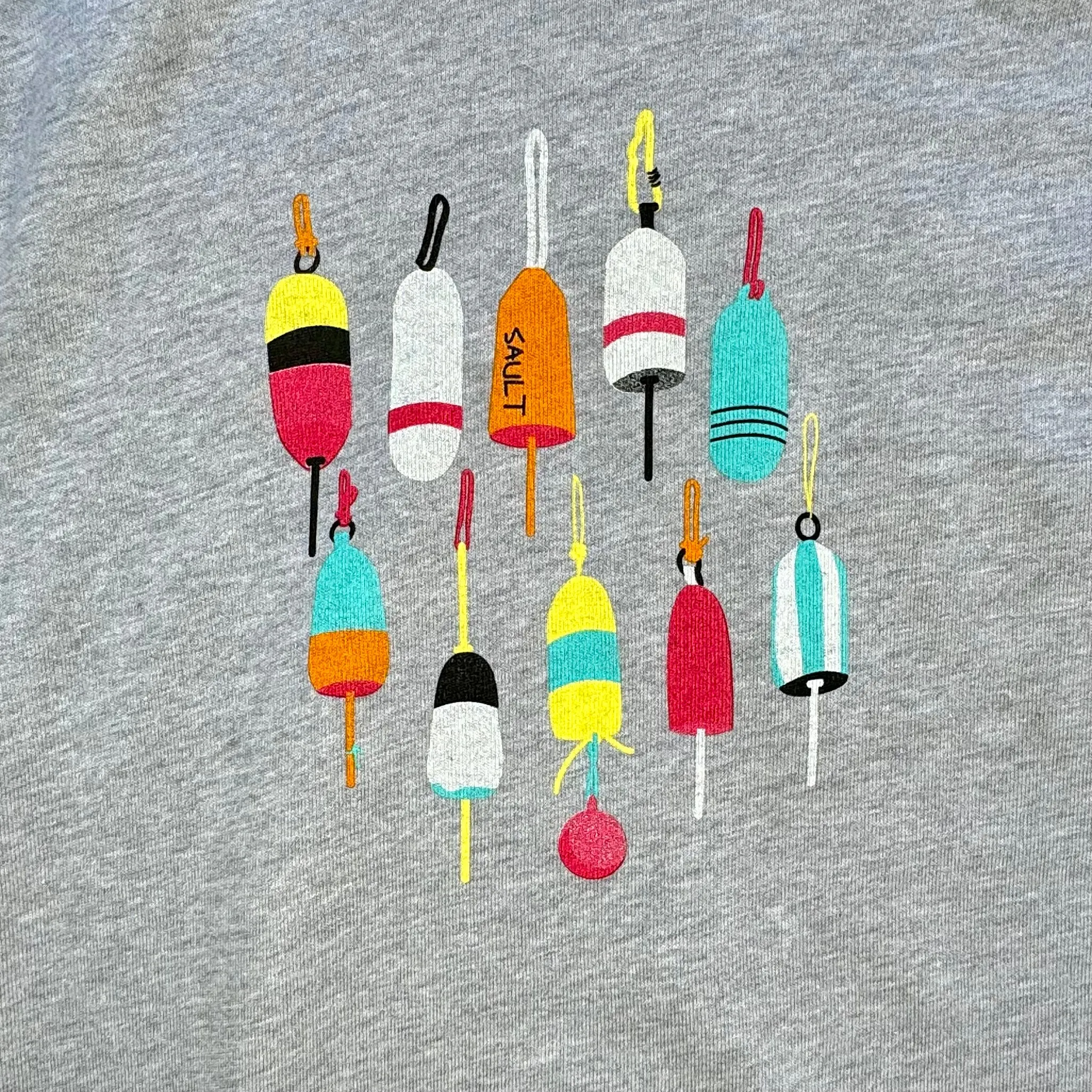 Buoys Relaxed Crewneck Sweatshirt Hooded