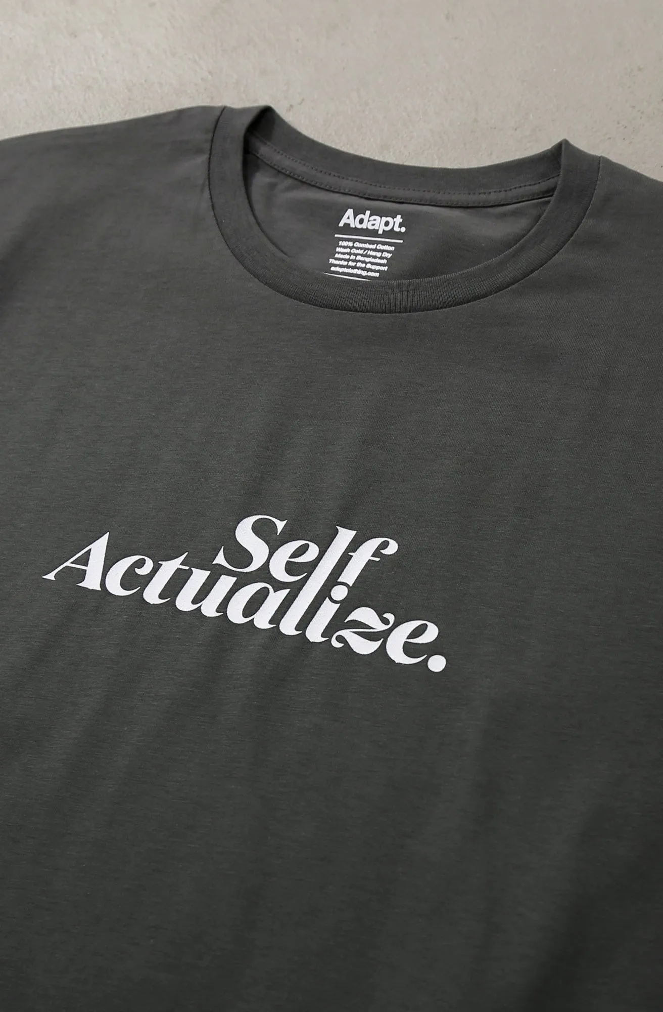 Self Actualize (Men's Charcoal A1 Tee) Stylish Casual