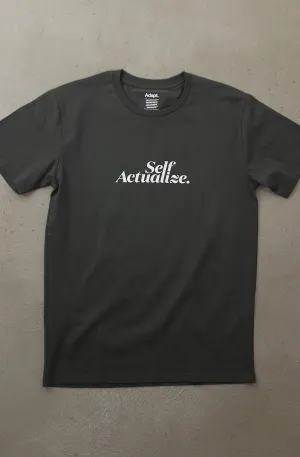 Moisture Wicking Fabric sporty and comfortable Self Actualize (Men's Charcoal A1 Tee)