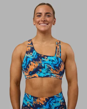 Smooth Closure Galvanise Sports Bra 2.0 - React Print
