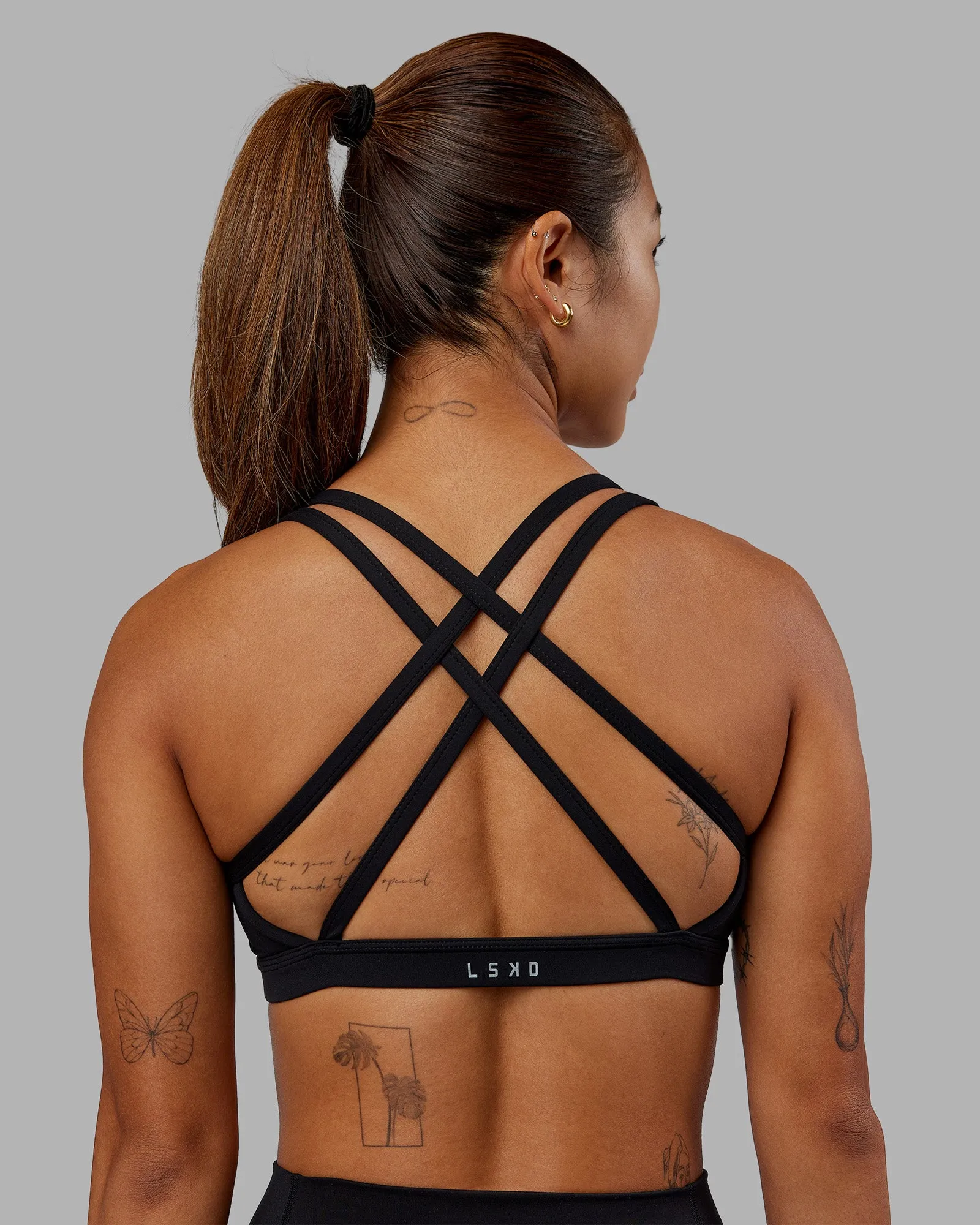 Accessorized seams Durable Build Velocity Sports Bra - Black