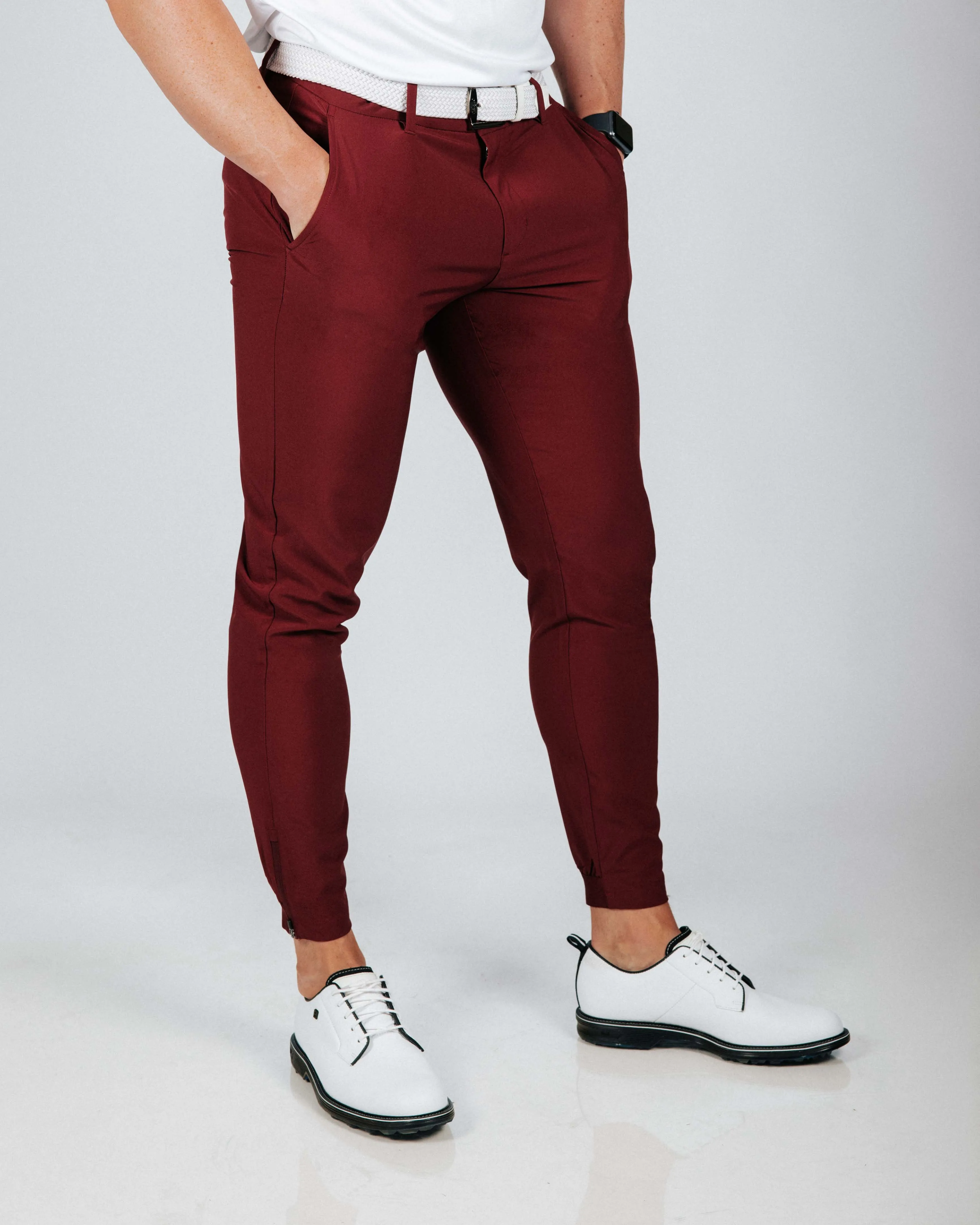 Men's Wine Golf Jogger Cushion and Grip Adjustable drawstring