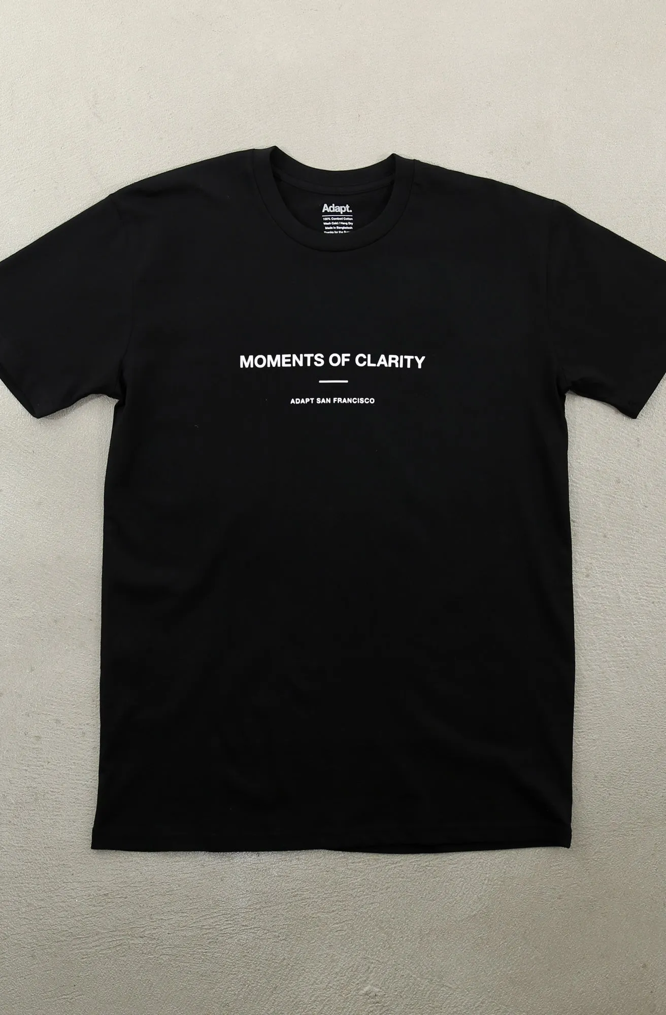 Moments of Clarity (Men's Black A1 Tee) Micro Perforated Fabric