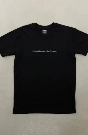 Designed by Adapt (Men's Black A1 Tee) Luxury exclusivity Minimal Comfort